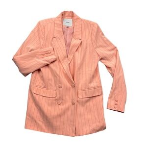 ICHI 36 Woman’s Blazer 2 Button Tangerine‎ Lined Long Sleeve Jacket